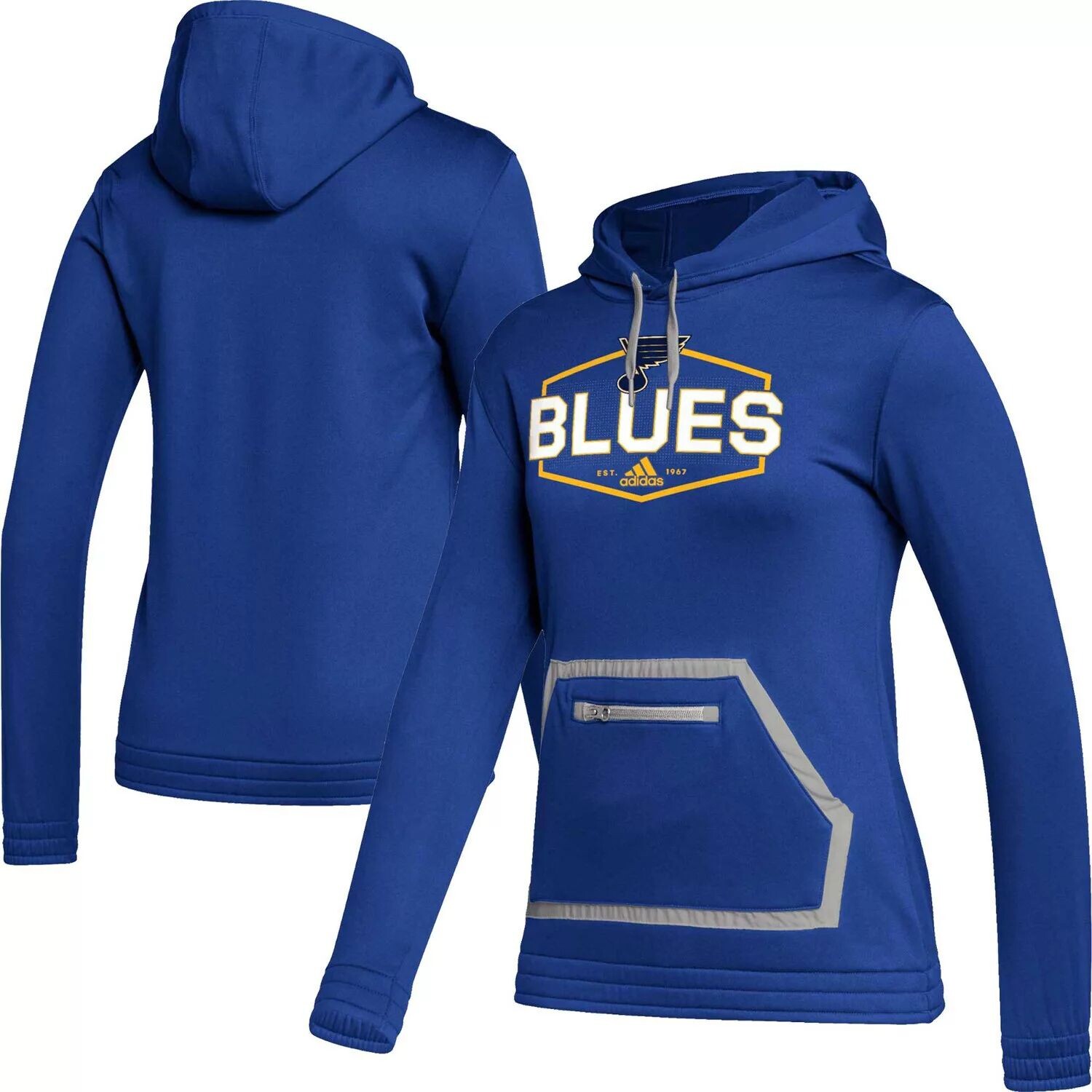 Женская толстовка с капюшоном adidas Blue St. Louis Blues Team Issue adidas — фото 4