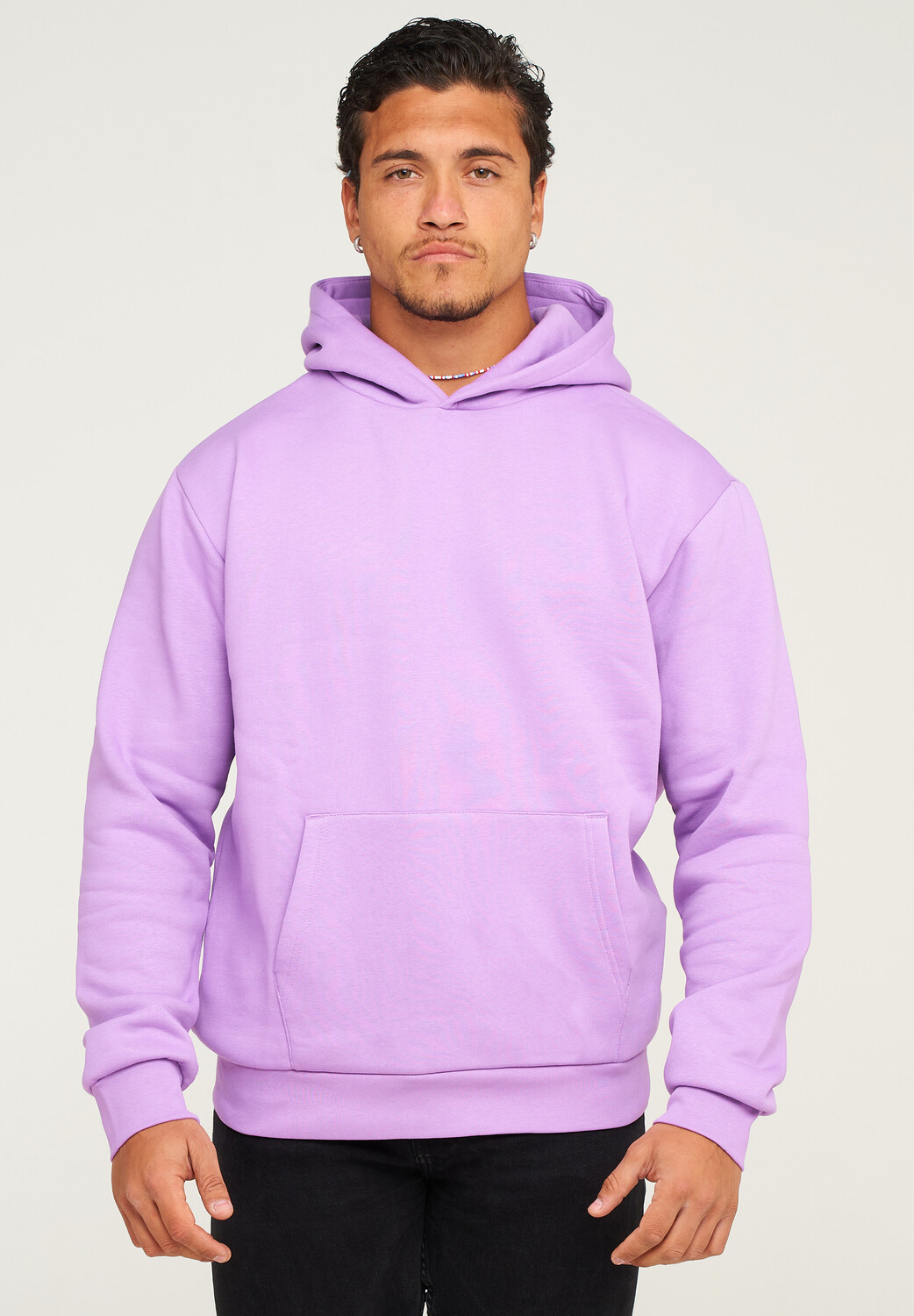 

Толстовка behype Kapuzenpullover BHHOBART Basic Oversize Einfarbig, цвет Lila Dark