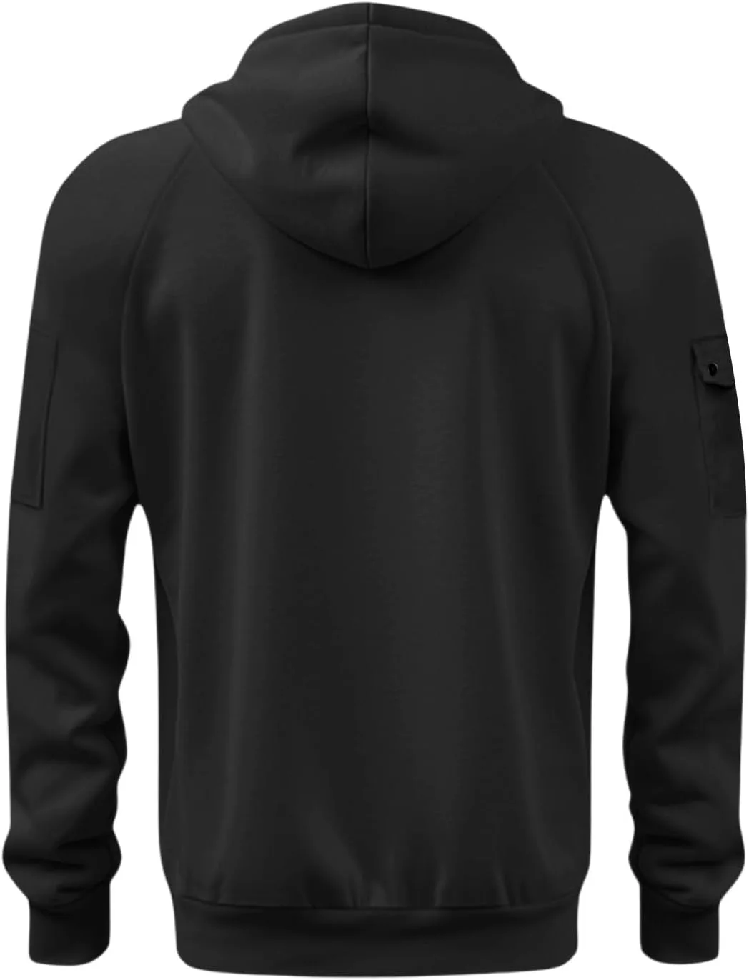 Толстовка мужская Quarter Zip Plus Size Oversized с карманами — фото 4