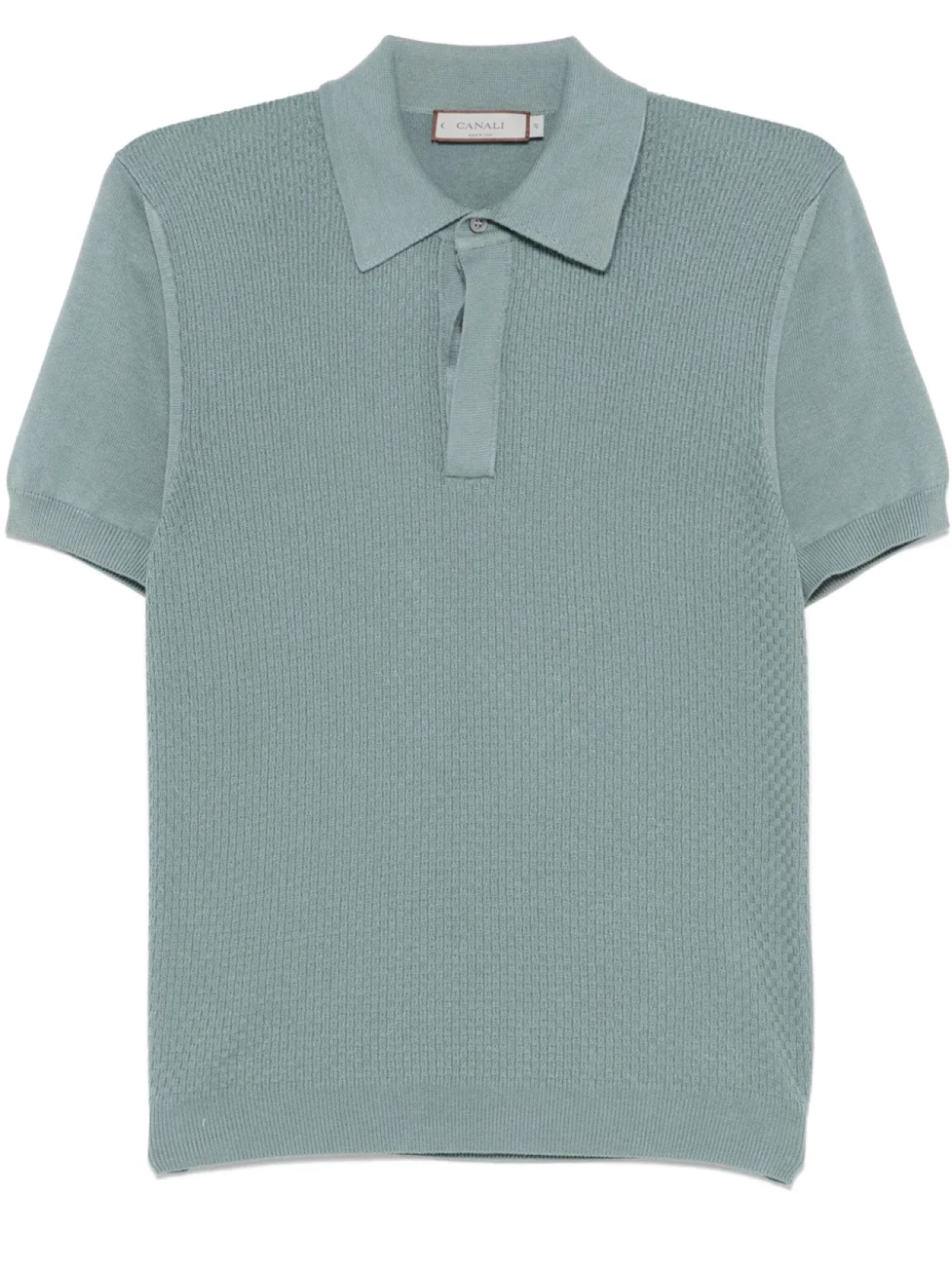 

Canali фактурная рубашка поло, зеленый