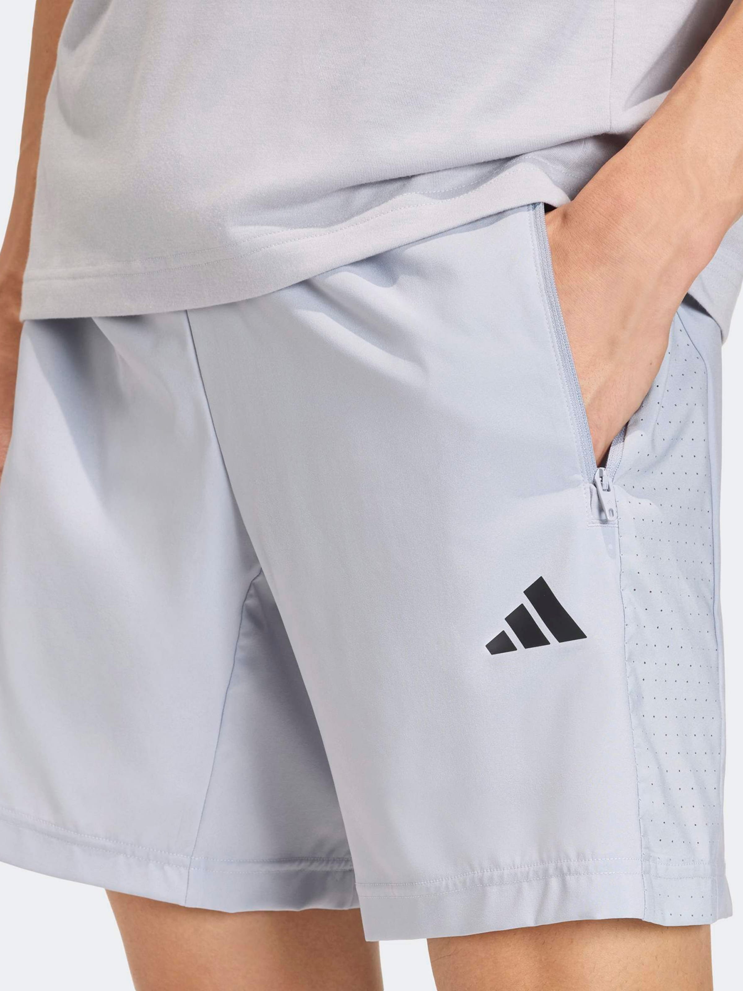Adidas Performance Обычные тренировочные шорты в светло-сером цвете — фото 4