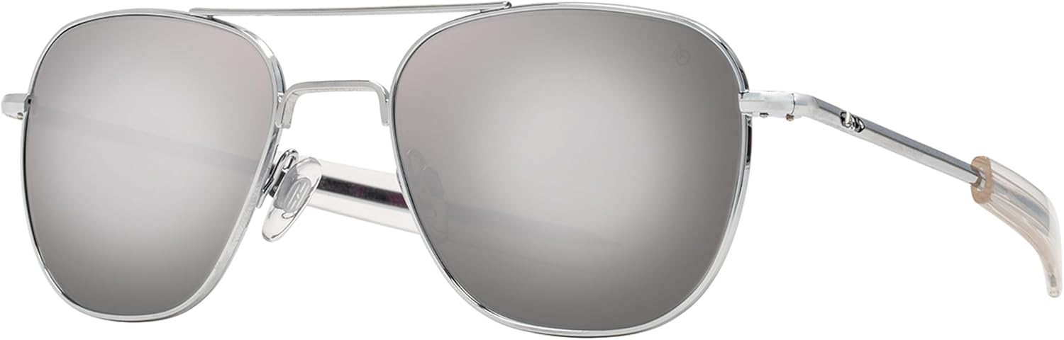 

Оригинальные солнцезащитные очки-пилот AO American Optical | Нейлоновые линзы AOLite | Доступны поляризованные и неполяризованные линзы, Silver / Sunflash Silver Mirror Lens