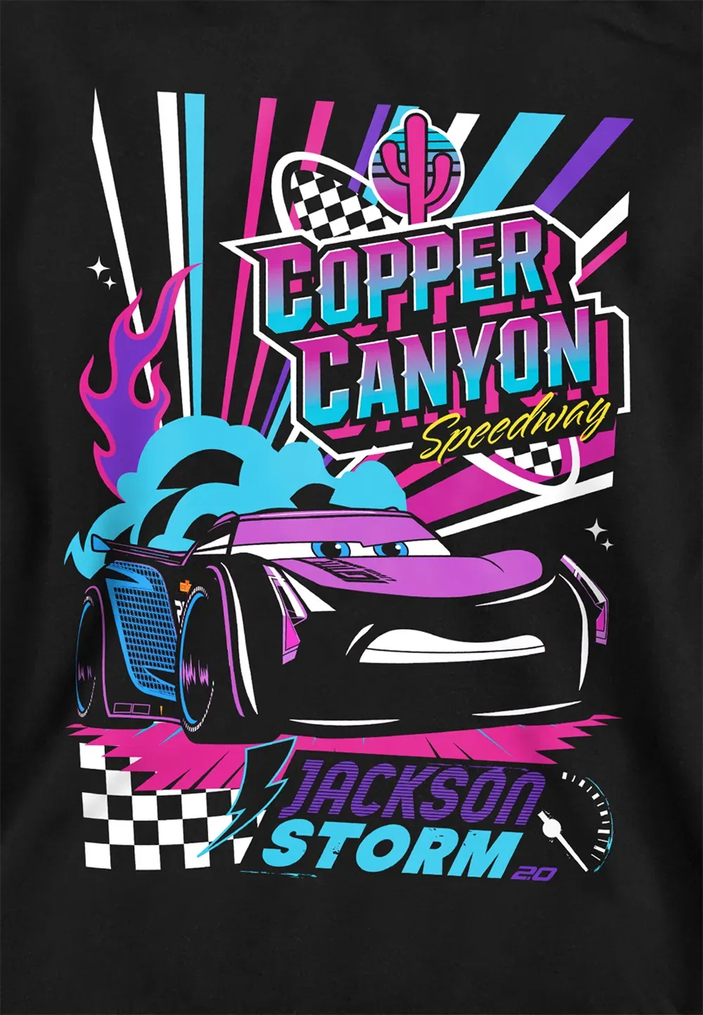 Детская худи Disney Jackson Storm Speedway, черная, черный — фото 2