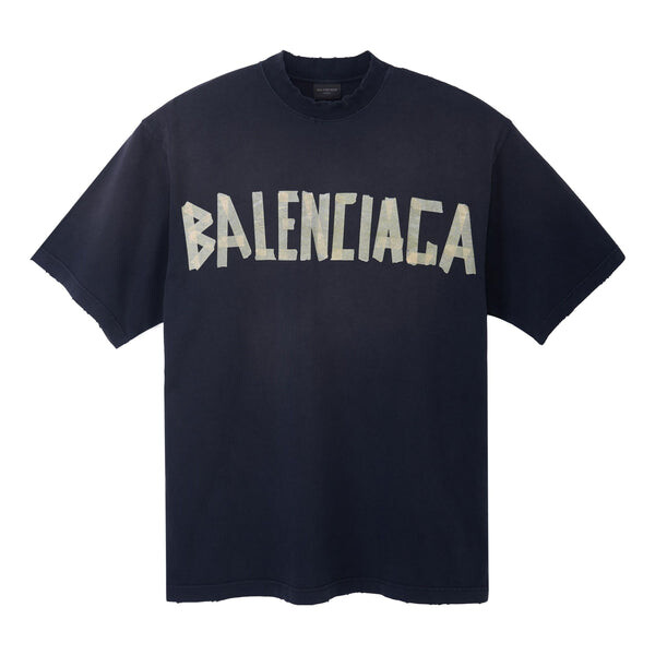 

Футболка tape type t-shirt medium fit 'black faded' Balenciaga, черный