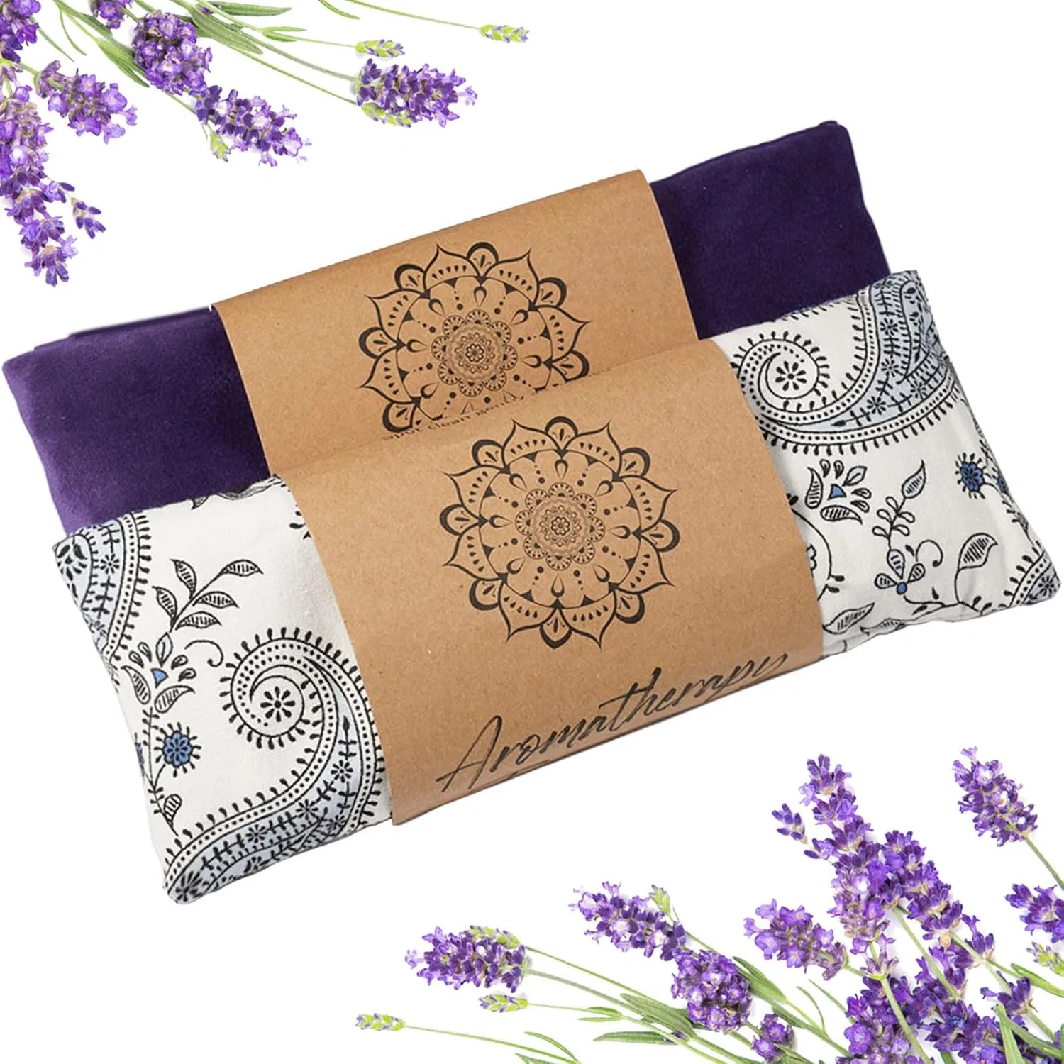 Маска для глаз Hihealer с лавандовой ароматерапией, 2/4 шт. Hihealer, Purple X 1 And White X 1