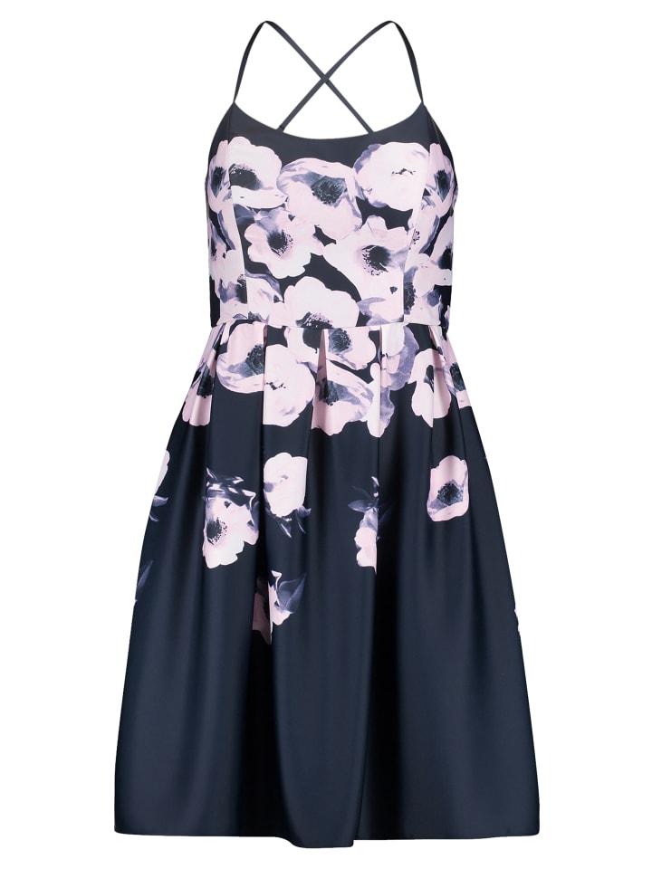 

Короткое платье Vera Mont Cocktailkleid mit Blumenprint, цвет Dark Blue-Rosé
