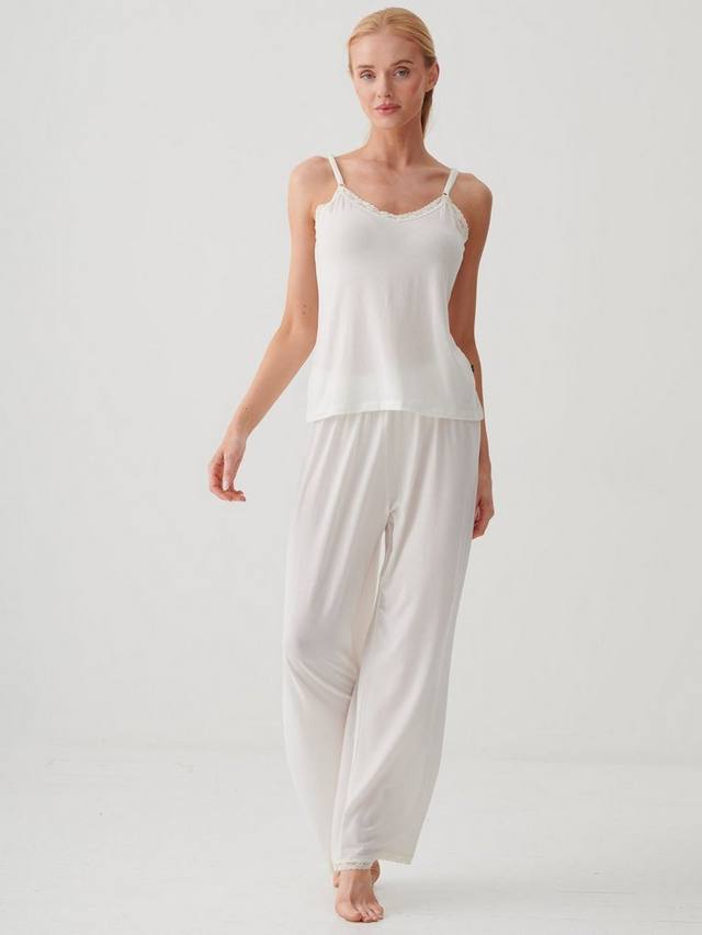 

Комплект пижамы Lace Cami из ткани Bamboo Rich British Boxers, Ivory