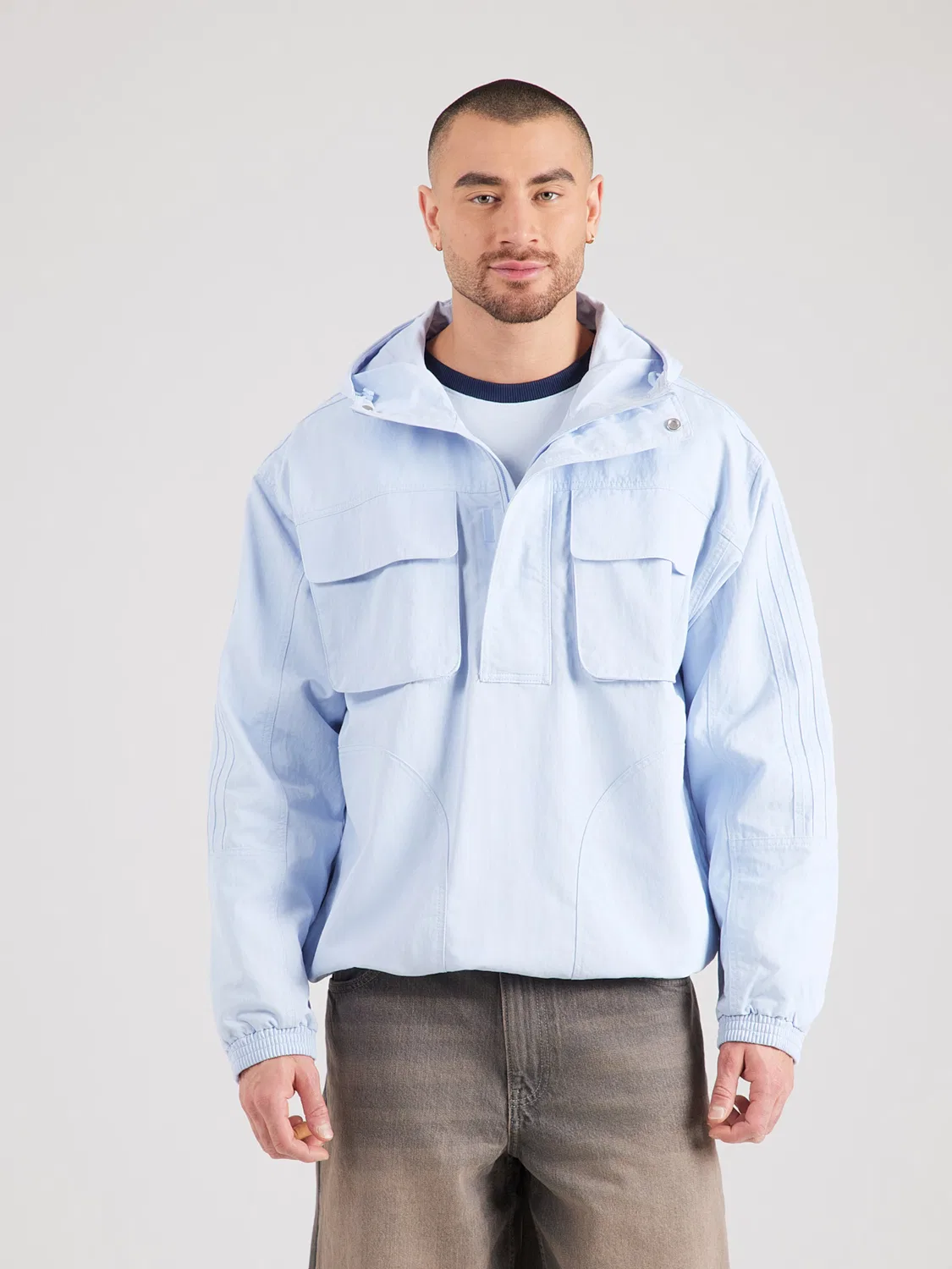 Куртка Adidas Originals Between-Season BRITCORE светло-голубого цвета — фото 3