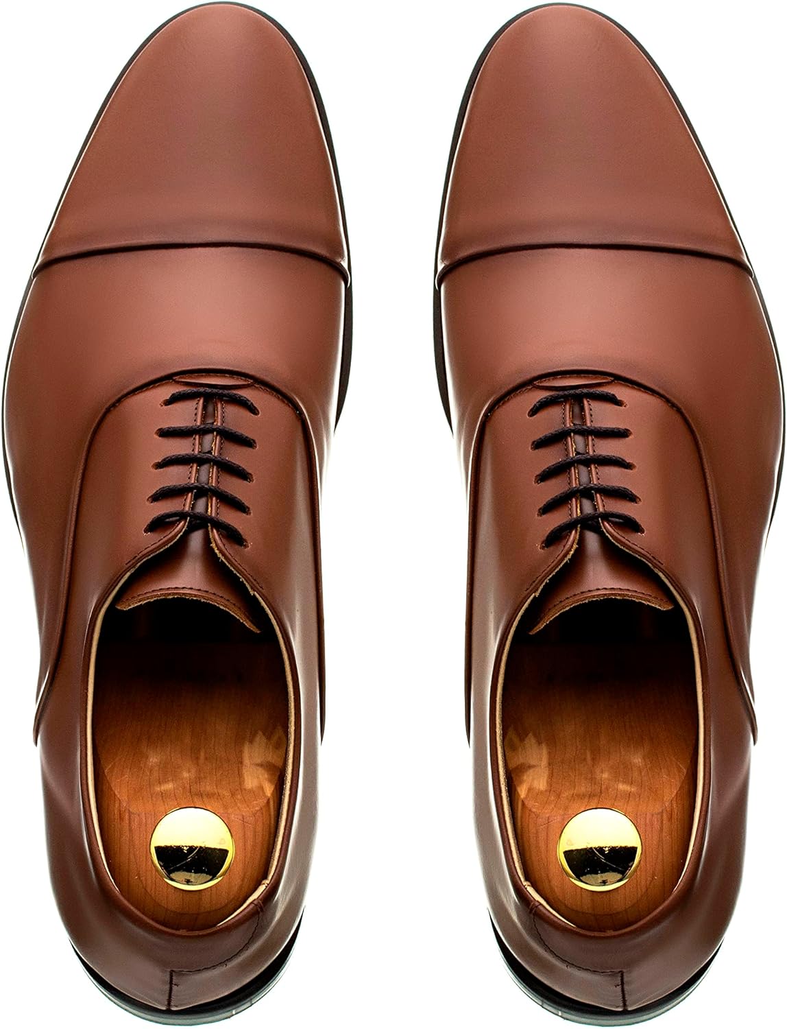 Классические кожаные туфли Oxford с перфорацией Cap Toe Cordoba Adolfo Turrion, Whiskey Brown — фото 4