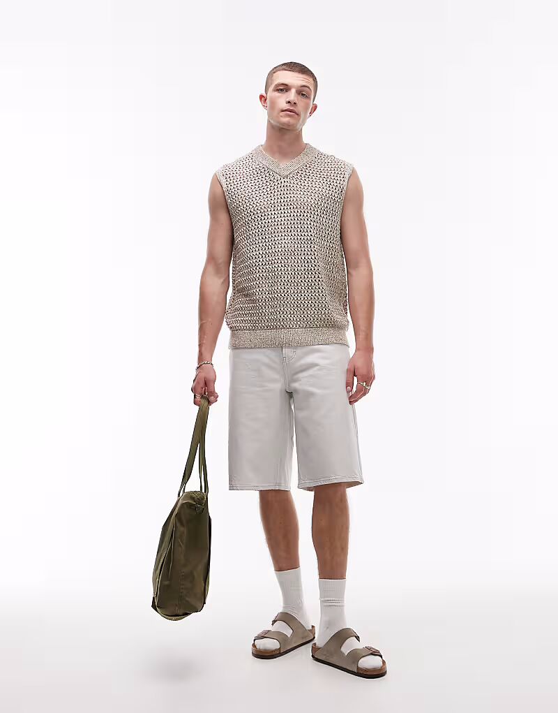 

Джинсовые шорты Topman jort белого цвета