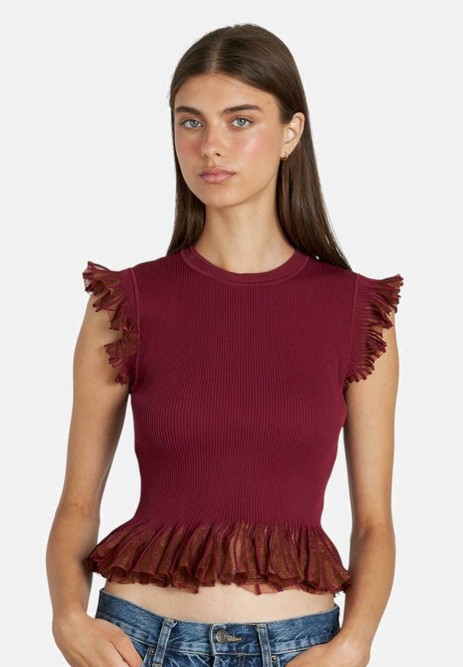 

Футболка Alma en Pena Print T-shirt, Bordeaux/Bordeaux