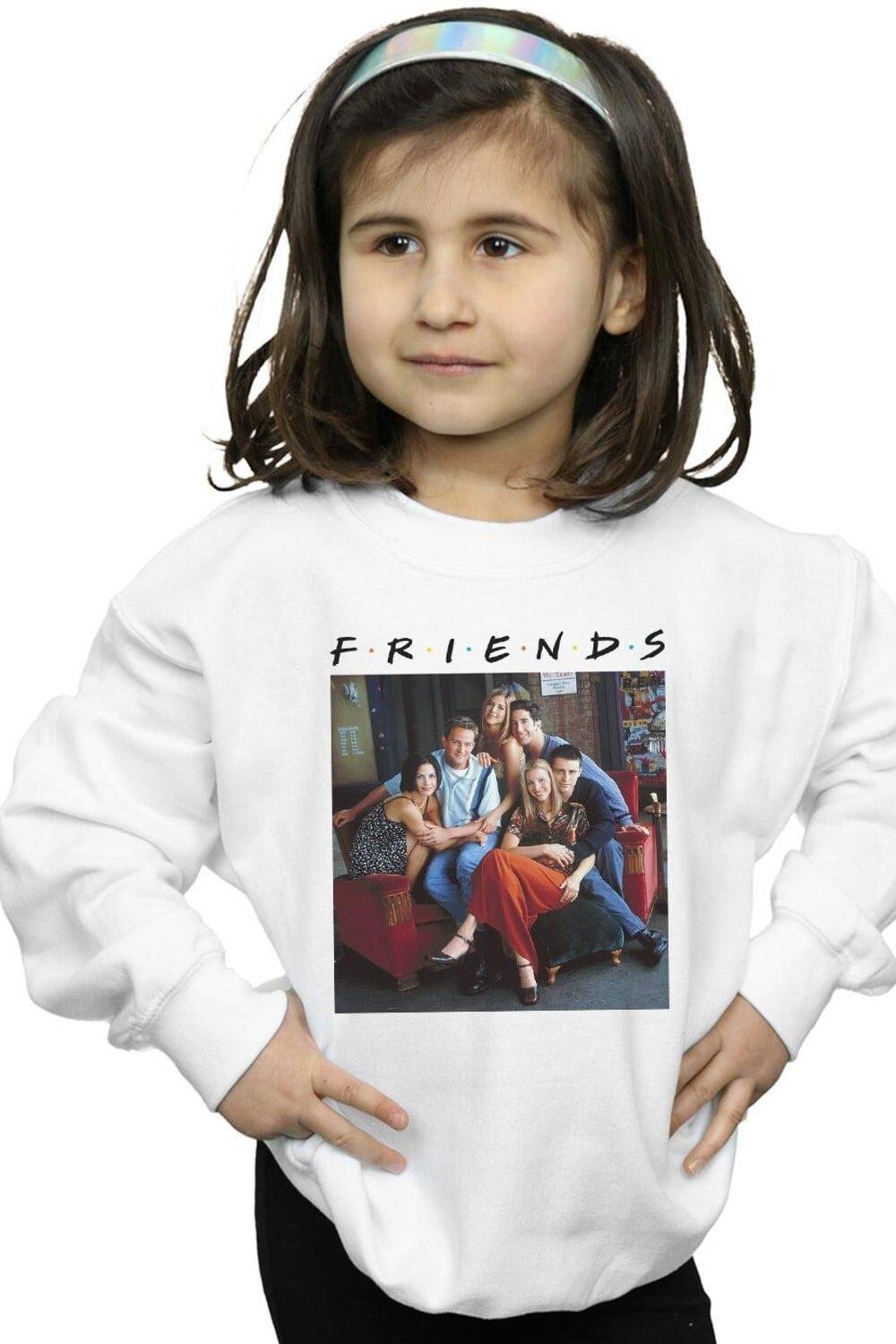 

Толстовка с диваном для группового фото Friends, белый