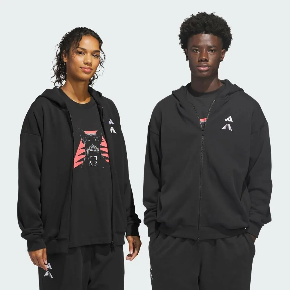 Толстовка на молнии Anthony Edwards Foundation Adidas, black