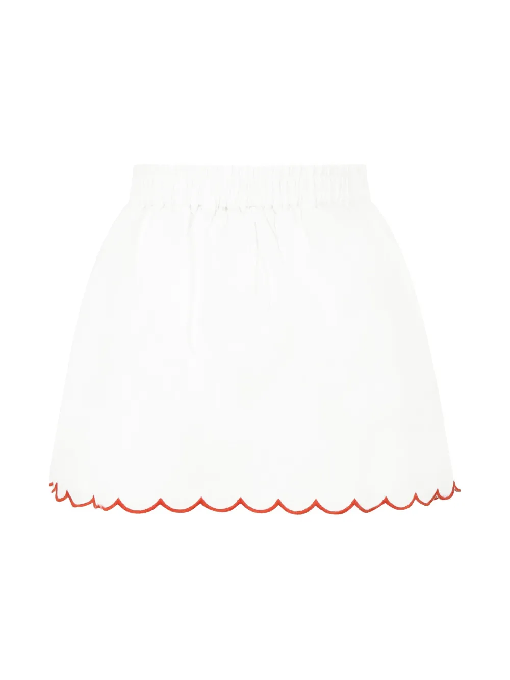 Юбка мини с вышивкой Stella McCartney Kids, белый — фото 2