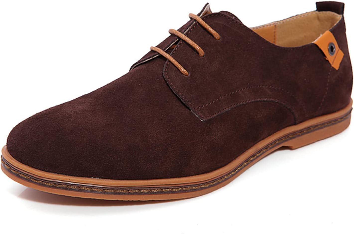 

Мужские замшевые туфли с круглым носком на шнуровке, ортопедические кожаные туфли, модная толстая подошва, удобные дышащие туфли с мягкой подошвой для ходьбы, деловые туфли Cubicbee, Camel