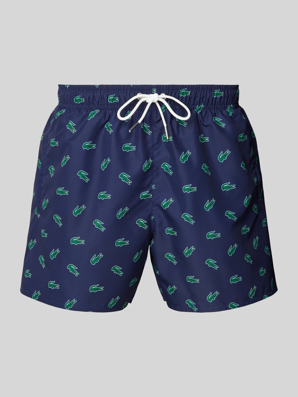 

Шорты для плавания с эластичным поясом Lacoste, темно-синий