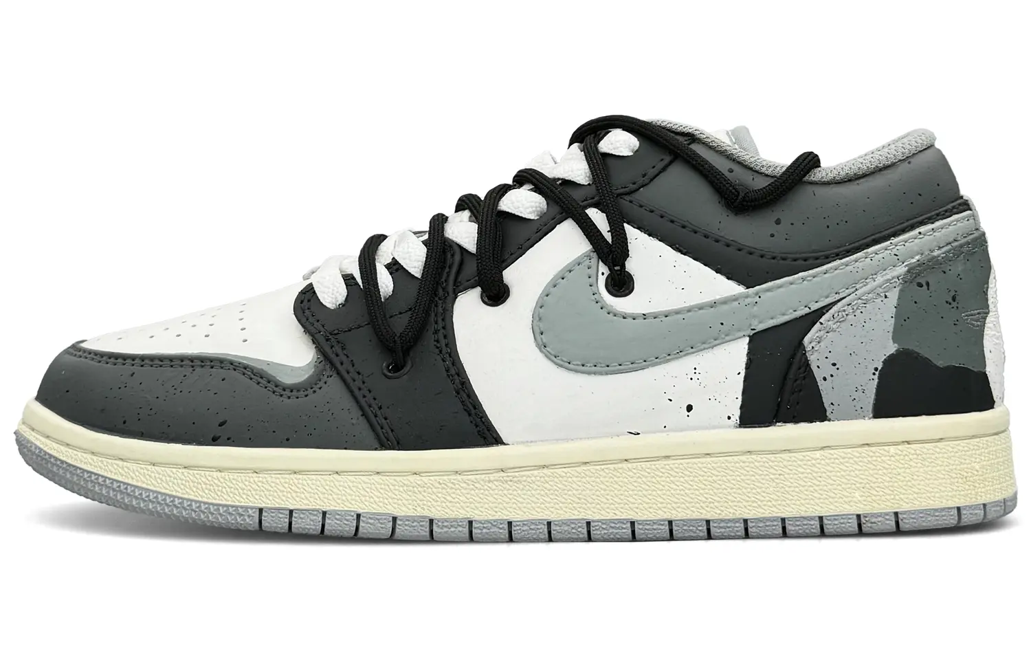

Кроссовки Air Jordan 1 Vintage Basketball Shoes Women's Low-top White, серый