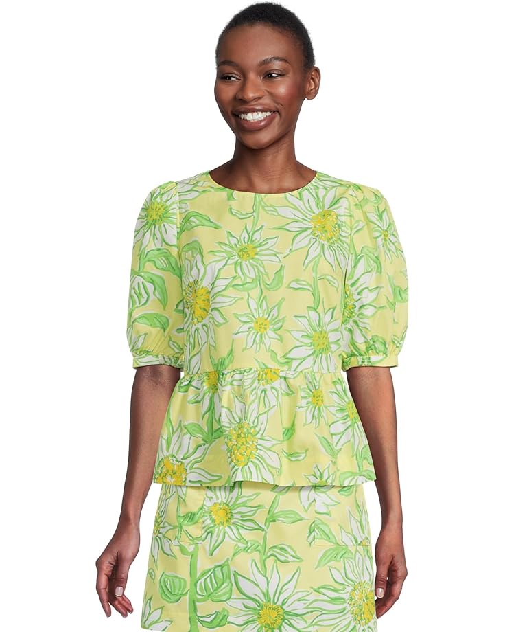 

Топ Lilly Pulitzer Hisli Short Sleeve Top, цвет Limoncello Sunbelievable