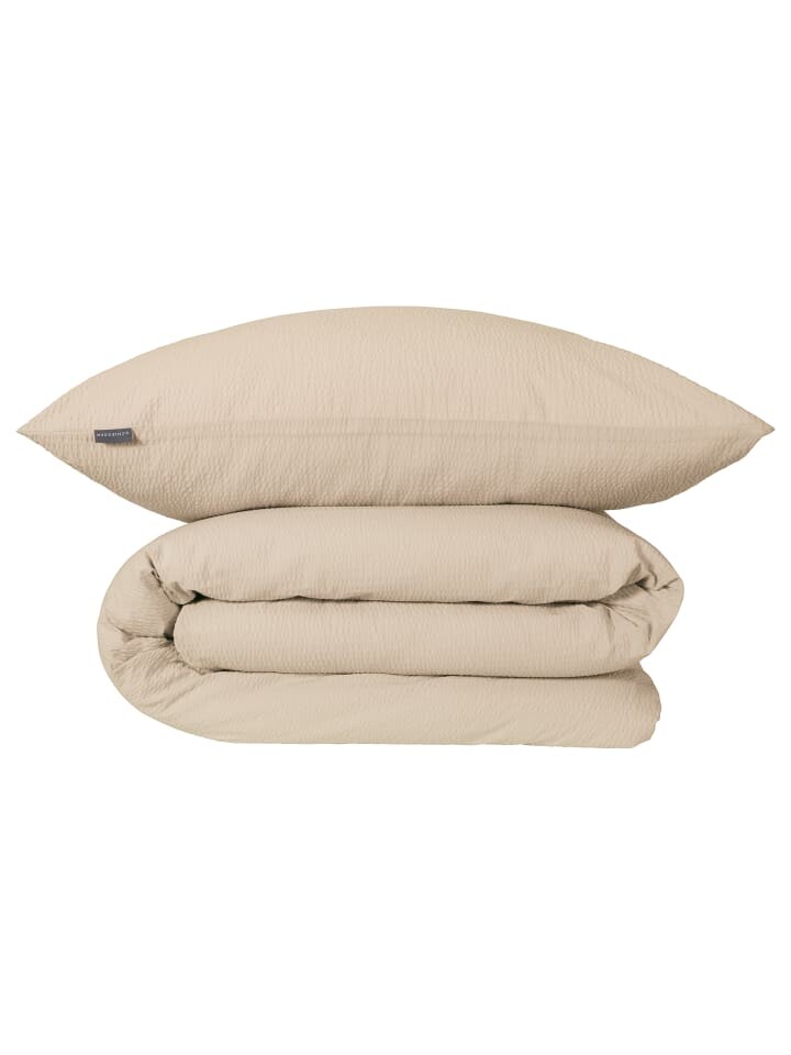 

Постельное белье Schiesser set Laura Seersucker 2 tlg, цвет helltaupe