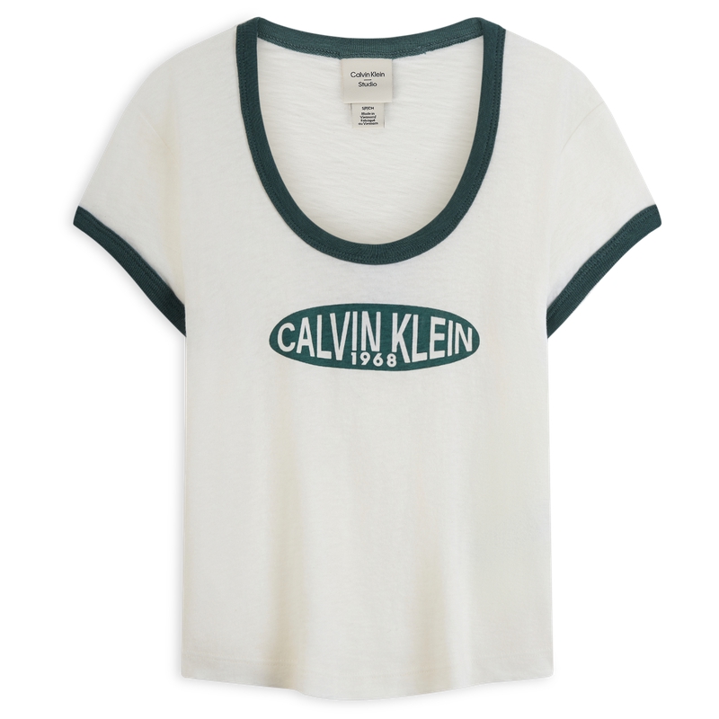 Футболка SS25 женская Calvin Klein, слоновая кость