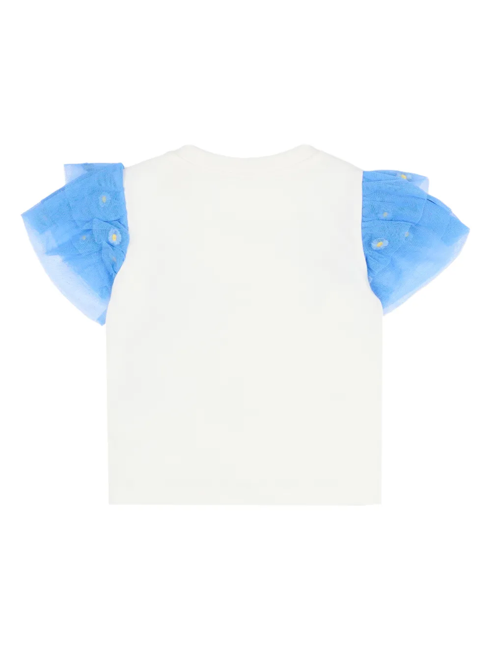 Футболка с оборками на рукавах Stella Mccartney Kids, белый — фото 2