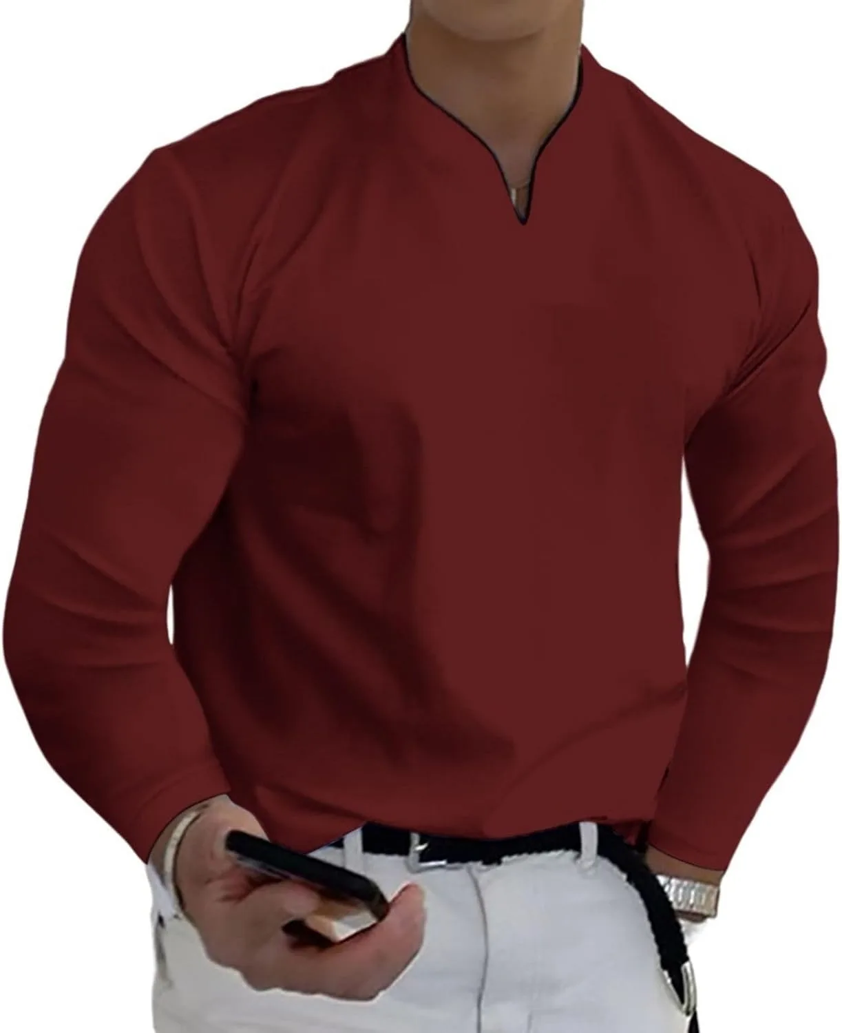 

Мужская футболка Thatrich Slim Fit с длинным рукавом