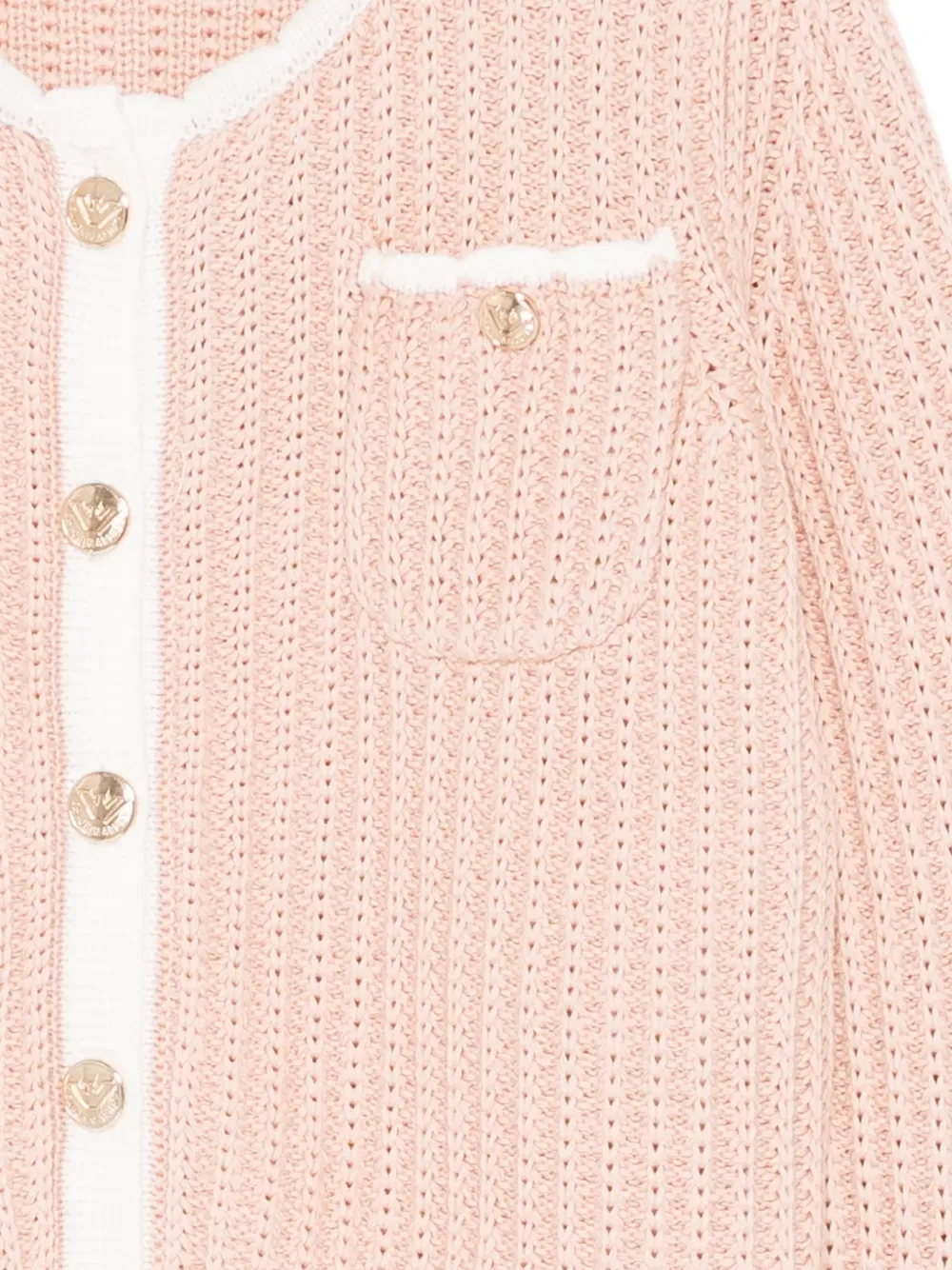 Кардиган с круглым вырезом Emporio Armani Kids, оранжевый — фото 3
