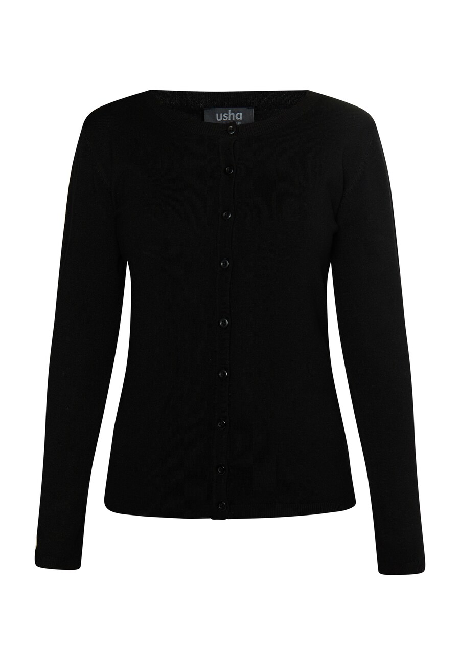 

Вязаный кардиган usha BLACK LABEL Knit Cardigan Nowles, черный