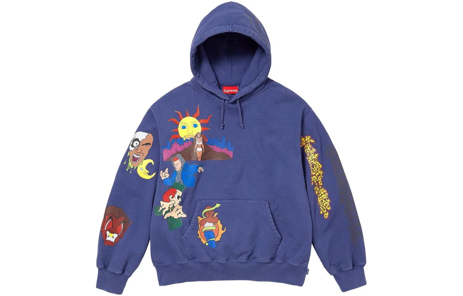 Толстовка с капюшоном sunrise Supreme, Washed Marine Blue/Washed Navy