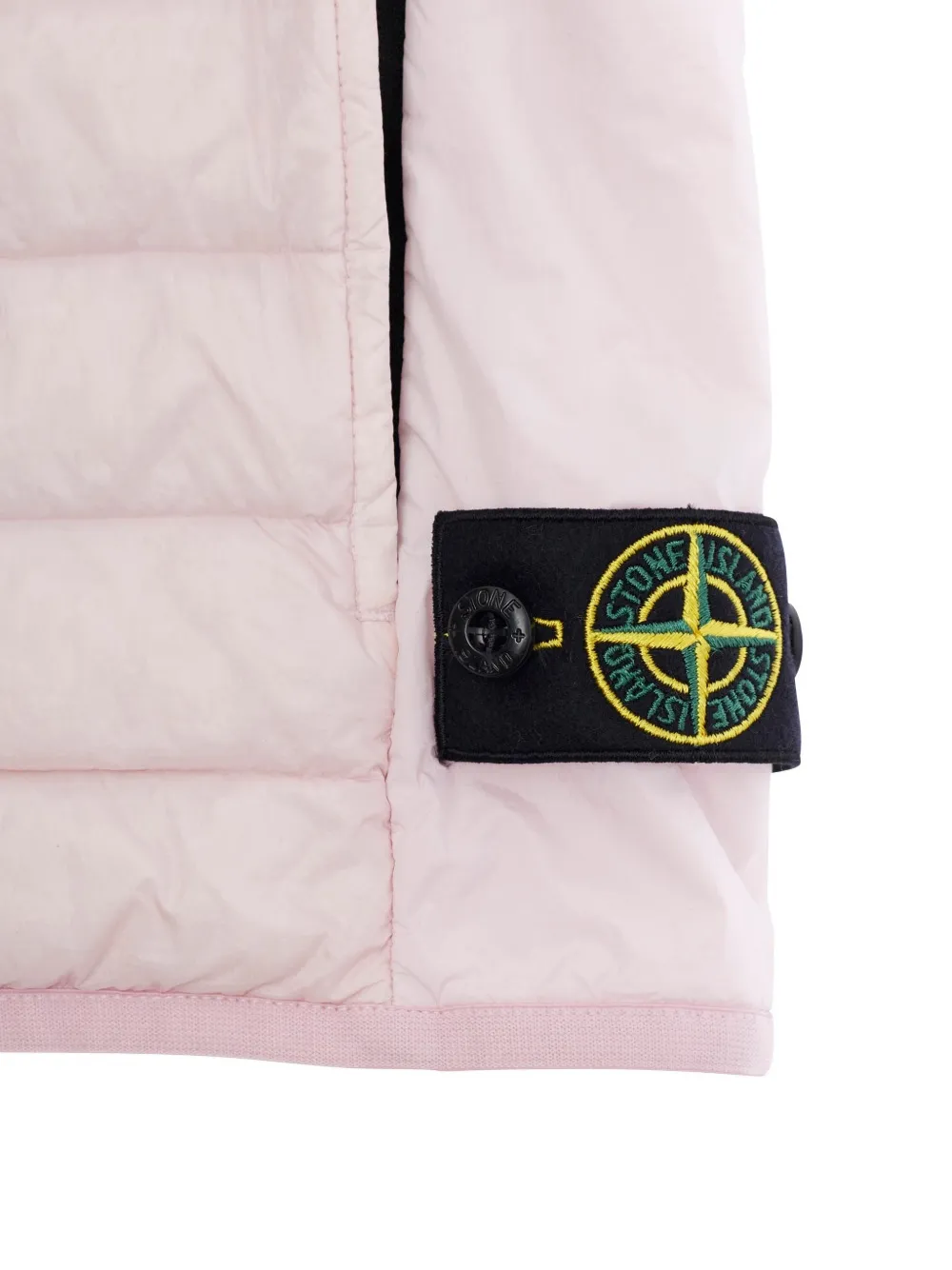 Стеганый жилет без рукавов Stone Island Junior, розовый — фото 3