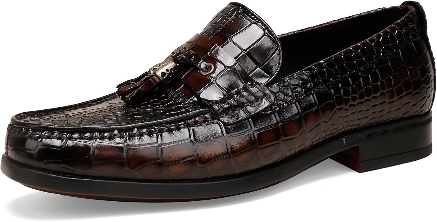 

Мужские повседневные туфли Mokilife, кожаные лоферы без шнурков для мужчин Mokolife, коричневый