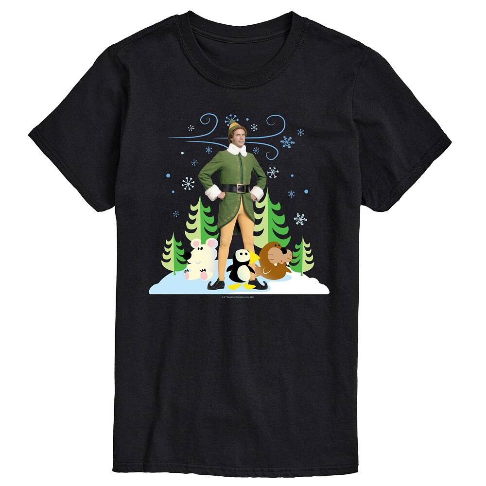 

Мужская футболка Elf Buddy And Arctic Puppets Licensed Character, черный