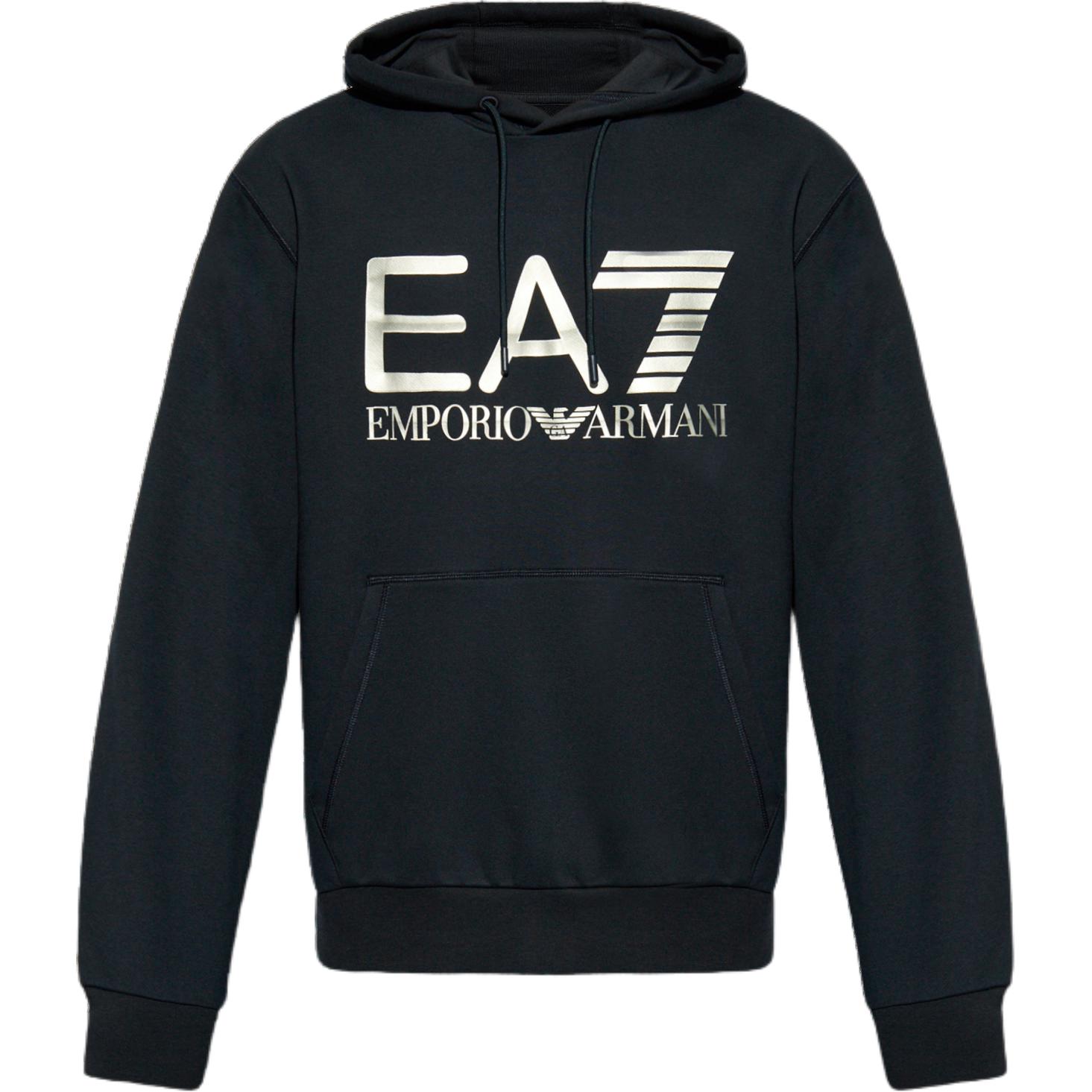 Толстовка Cotton с принтом Ea7 Logo EMPORIO ARMANI, темно-синий — фото 3