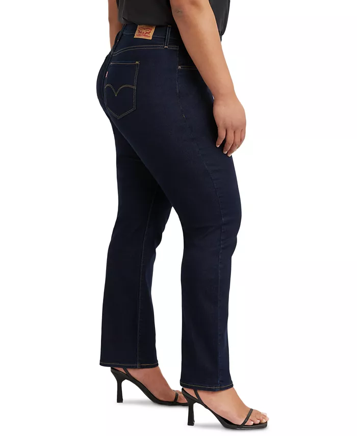 Модные джинсы прямого кроя с высокой посадкой 724 Plus Size Levi's, синий — фото 3