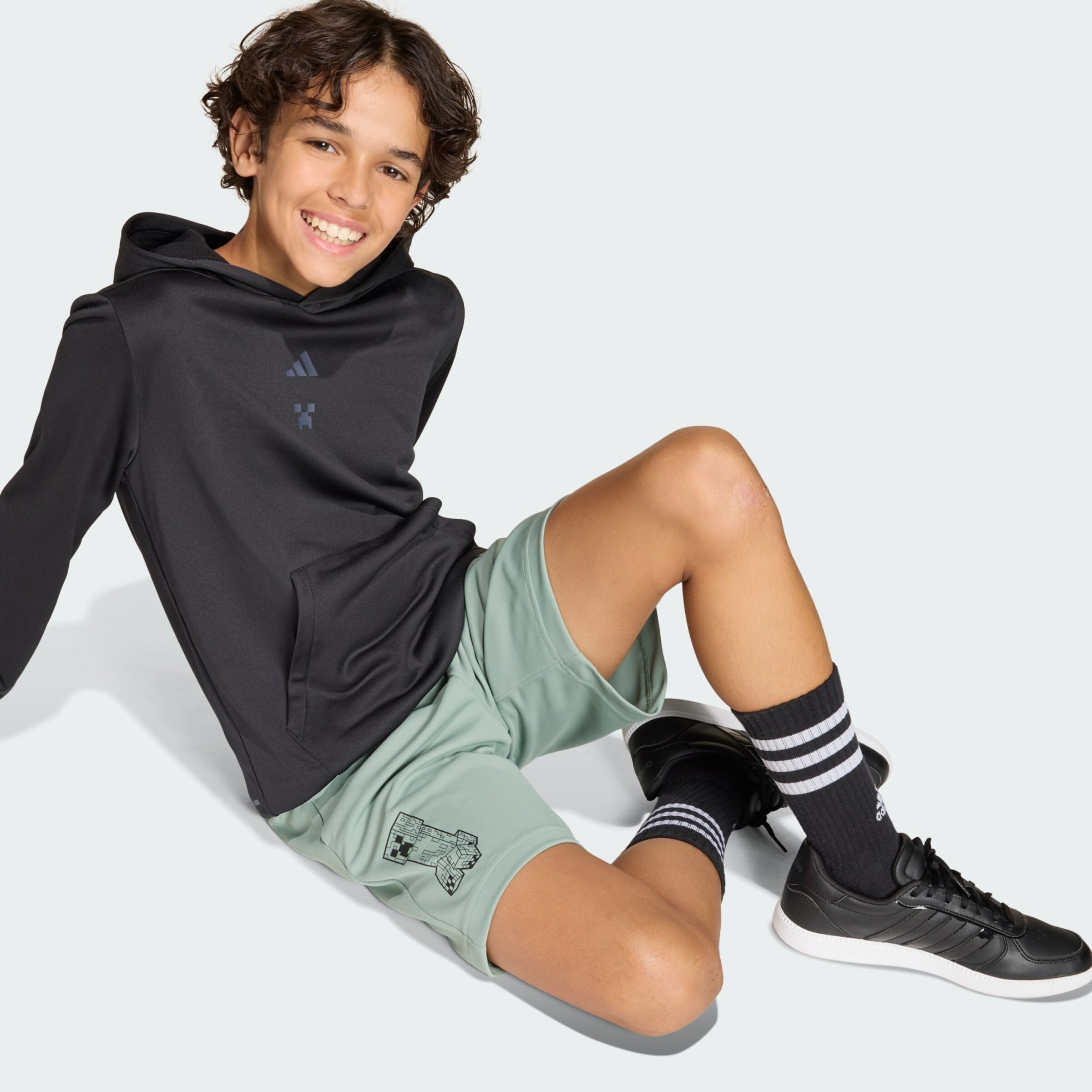 Adidas Sportswear Шорты для тренировок Regular 'ADIDAS MINECRAFT TRAINING' в светло-зеленом цвете — фото 4