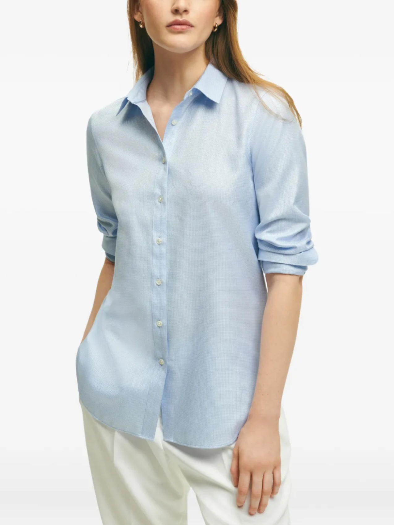 

Рубашка Brooks Brothers из фактурной ткани, синий