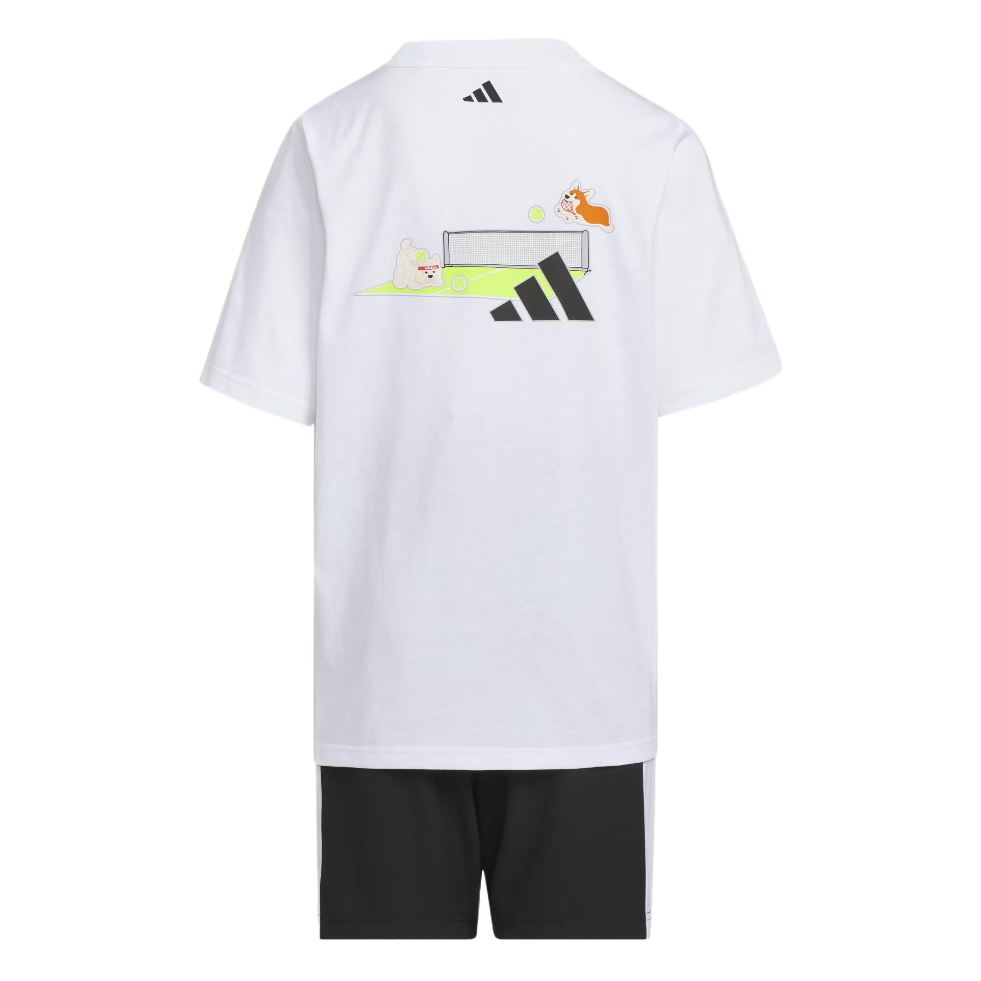 Adidas Повседневная спортивная одежда white black для детей 3-7 лет — фото 2