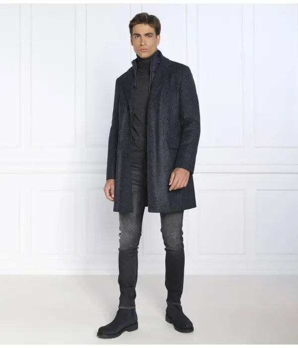 Шерстяная водолазка Musso-P slim fit Boss, графитовый — фото 2