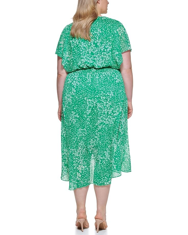 

Платье DKNY Plus Size V-Neck Flutter Sleeve Dress, цвет Apple Combo