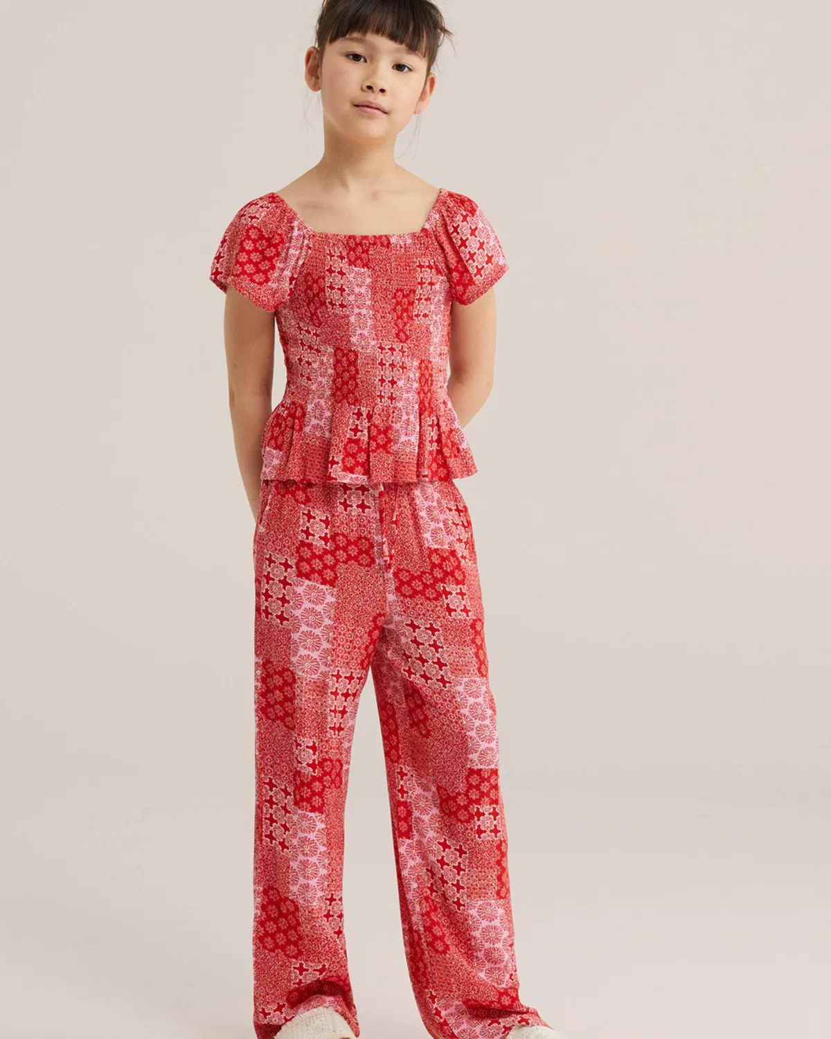 Брюки свободного кроя We Fashion, Red — фото 4