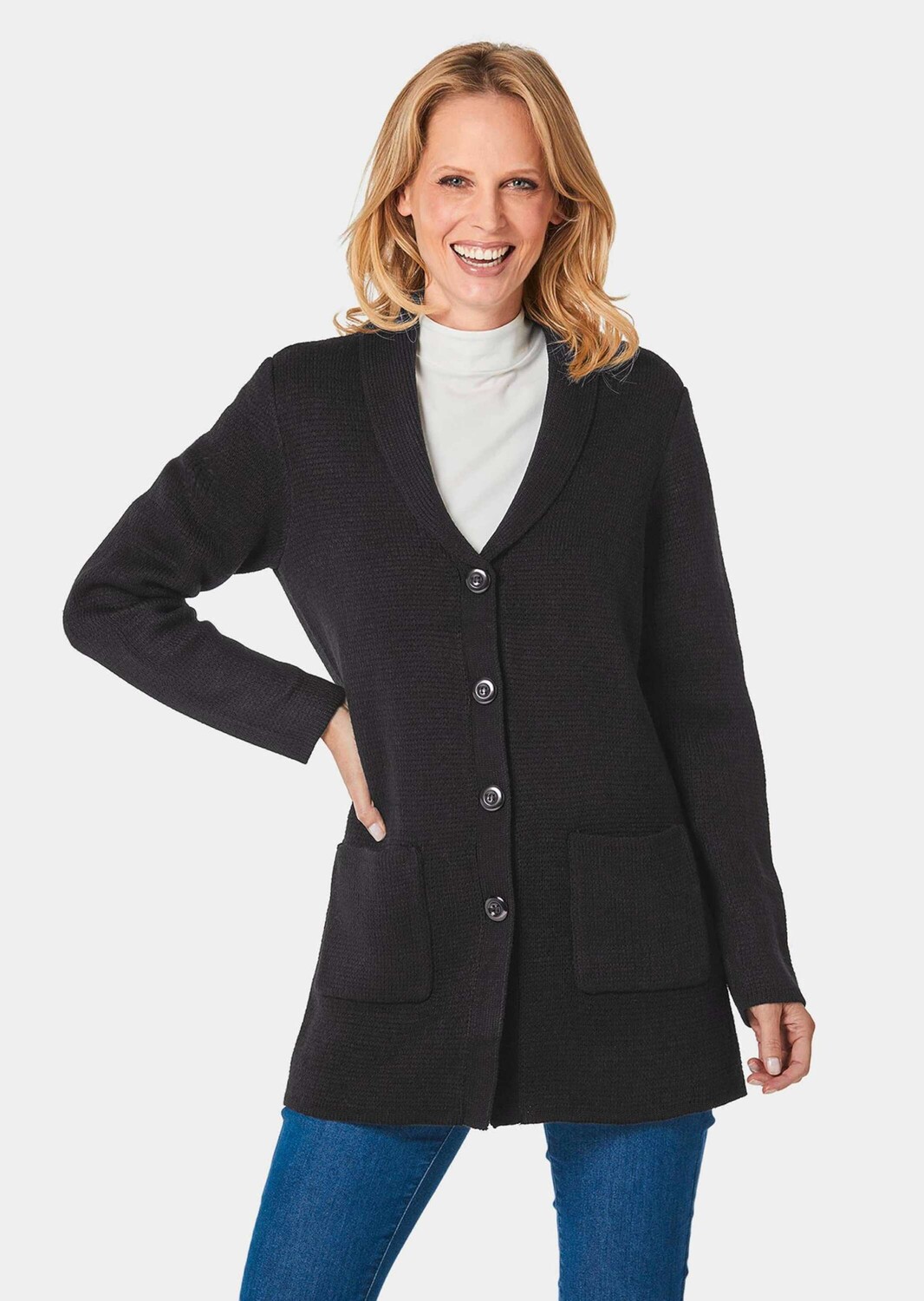 

Кардиган GOLDNER Strickjacke, черный
