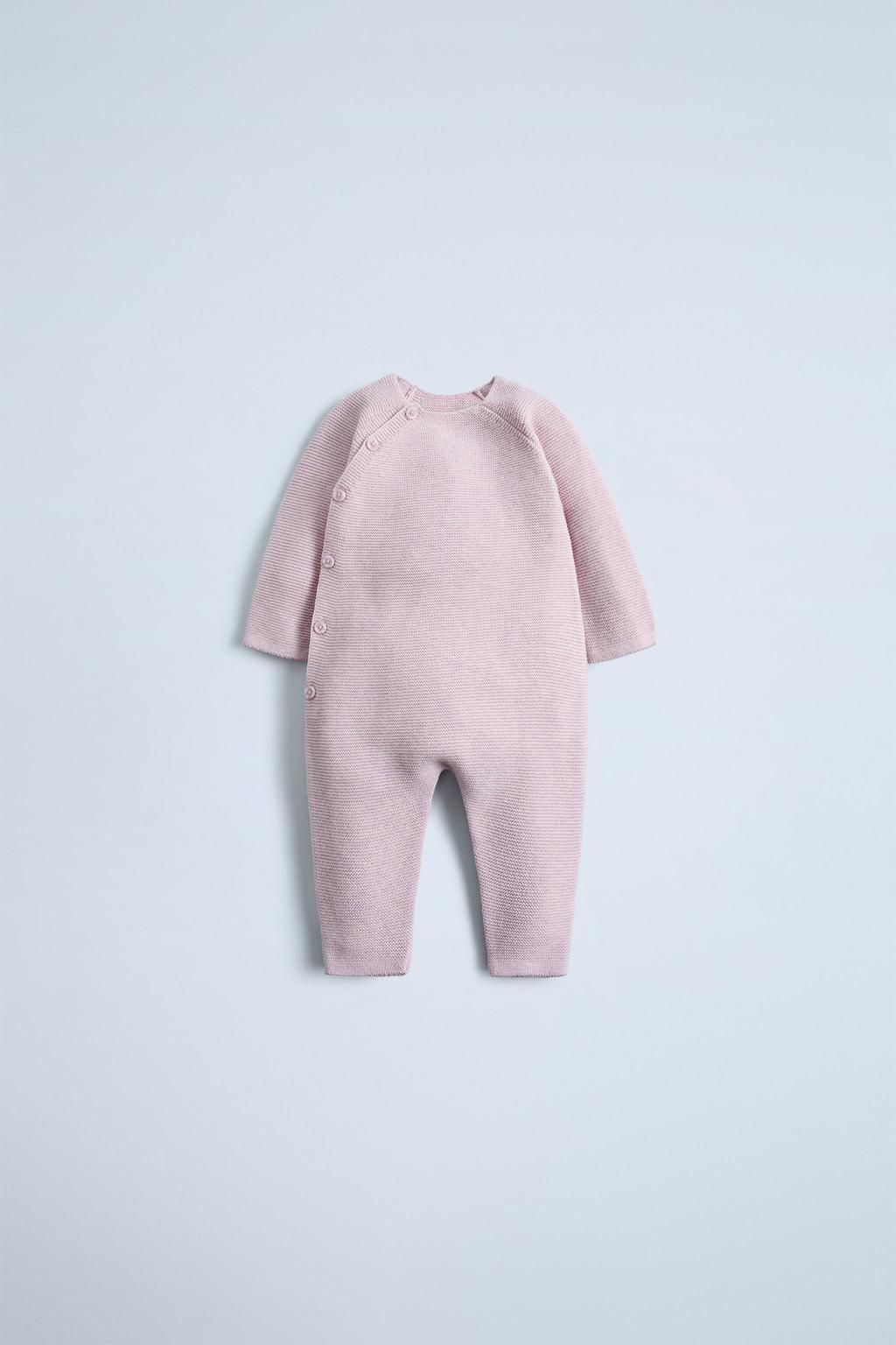 

Комбинезон из трикотажного полотна ZARA, цвет Light pink