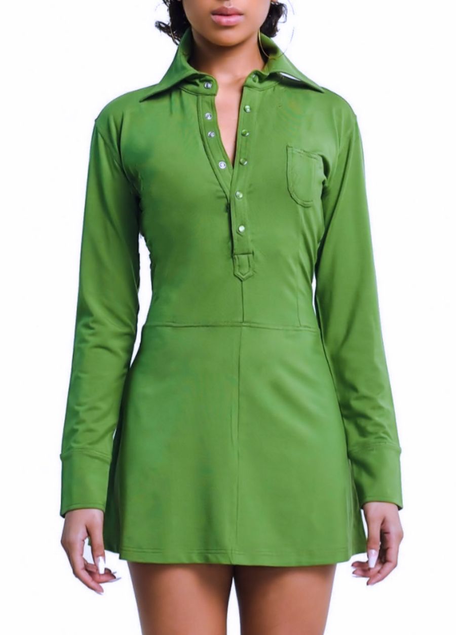 

Женское мини-платье-рубашка (DM Green) Dai Moda, Green