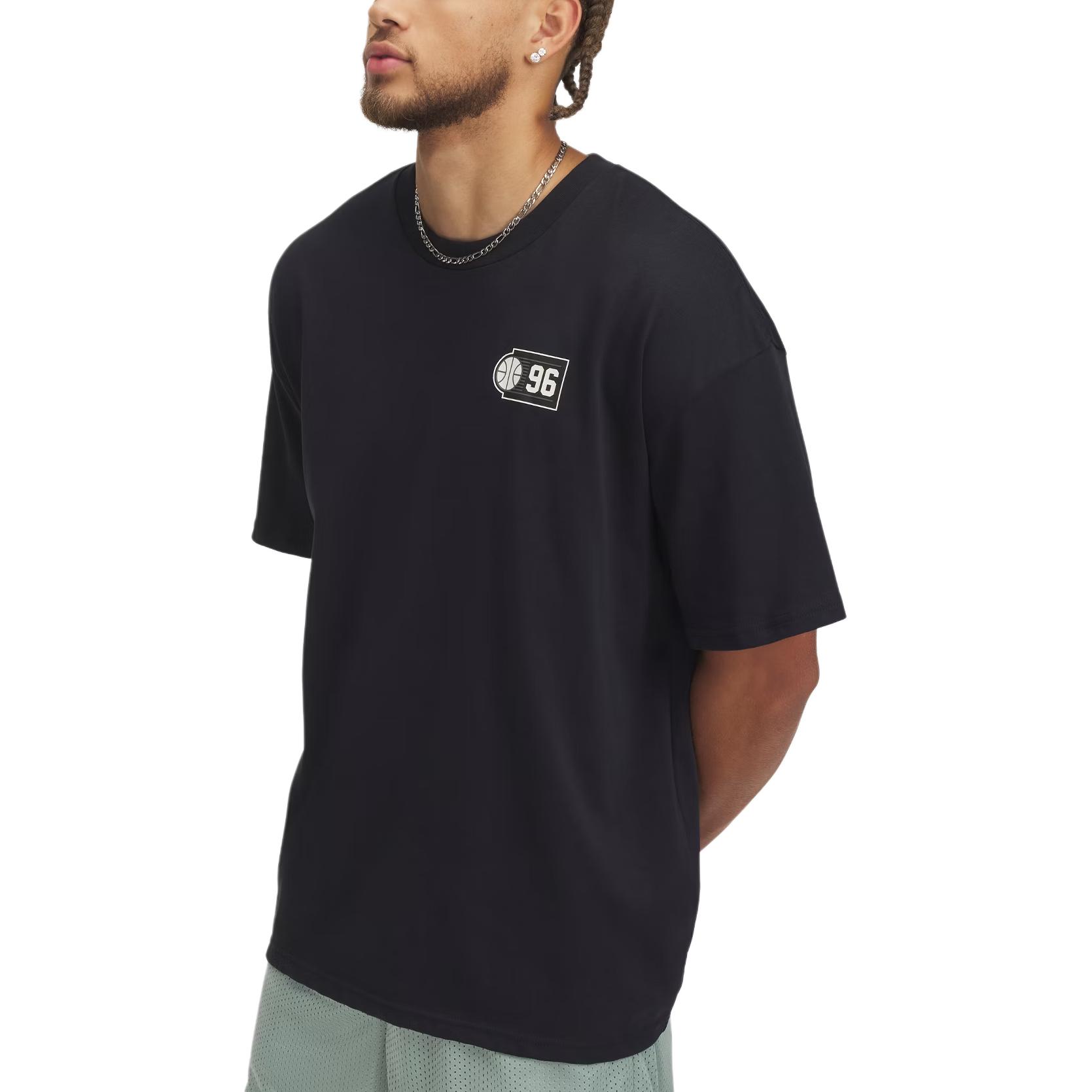 

Under Armour Футболка с коротким рукавом Heavyweight Hoops Courtside мужская черный/stone