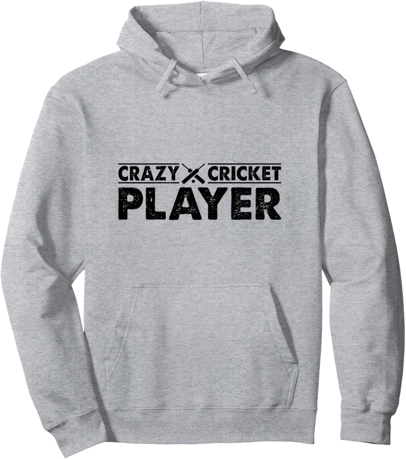 

Безумный игрок в крикет - Толстовка с изображением игрока в крикет Cricketing Cricket Player, серый