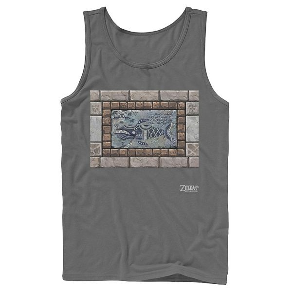 

Мужская майка Nintendo Legend of Zelda: Link's Awakening с принтом Whale Stone Frame Licensed Character, Charcoal