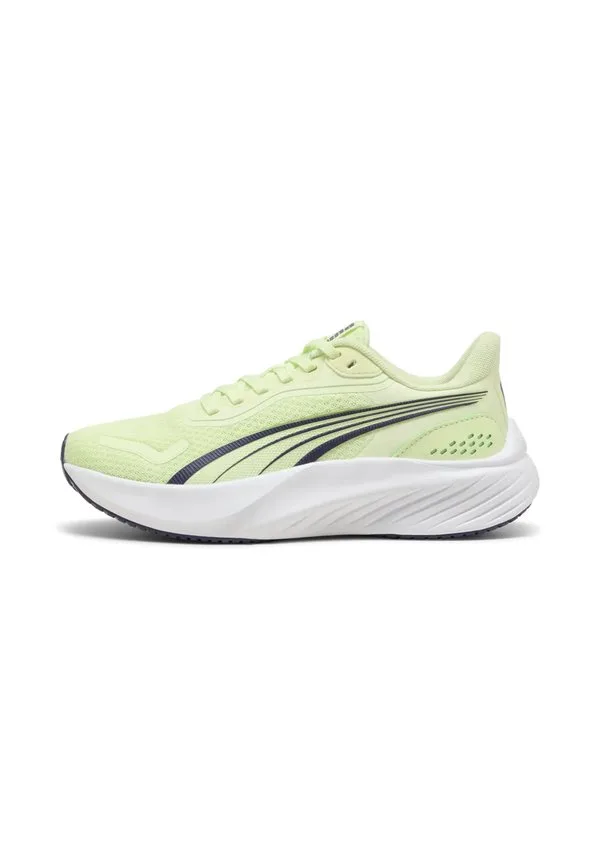 Детские кроссовки puma pounce lite jr для дома, модель 401512, цвет apple spritz, темно-сливовый белый, Puma, Apple Spritz-Deep Plum-White