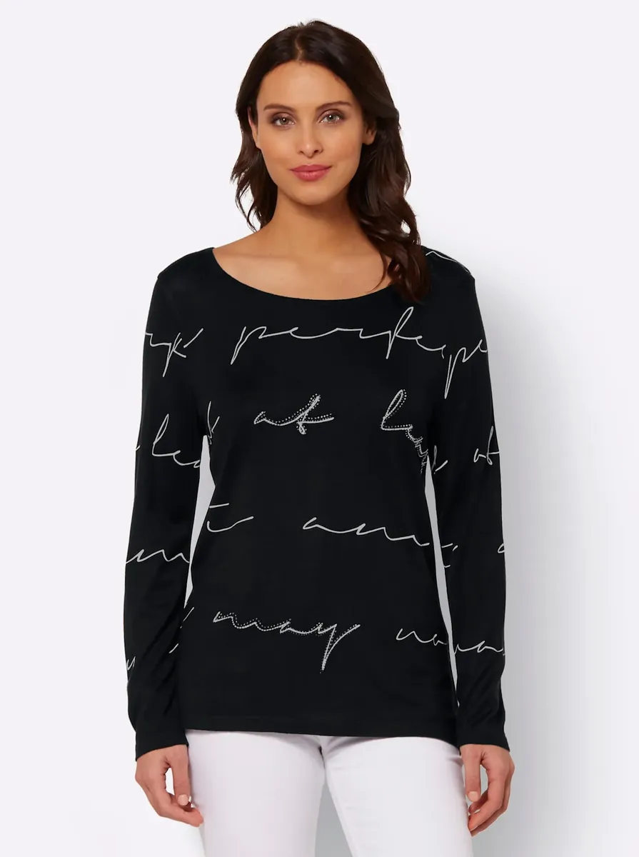 

Вдохновение для вязаных свитеров "свитера с круглым вырезом" Inspirationen, черно-белый