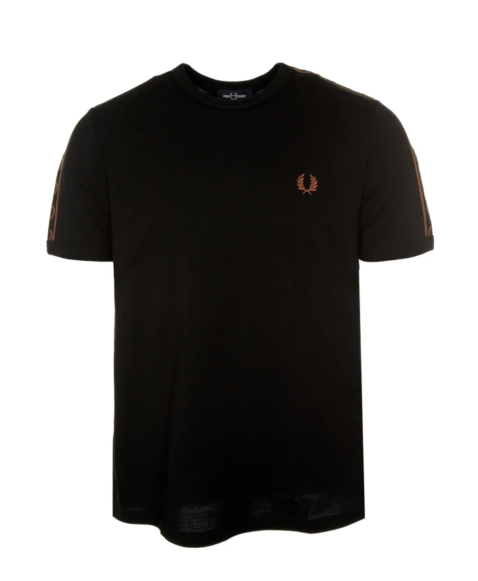 

Спортивная футболка с деталями из лаврового венка Fred Perry, черный