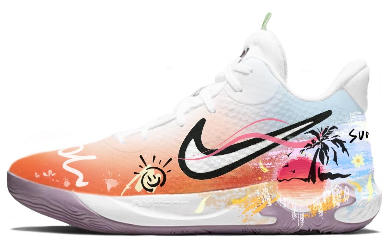 

Кроссовки Nike KD Trey 5 IX Vintage Basketball Shoes Men Low-top White/orange, белый/черный/оранжевый